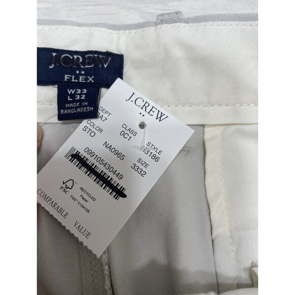 J.Crew Factory Straight-fit flex chino pant NWT Size 33/32 - Picture 4 of 7